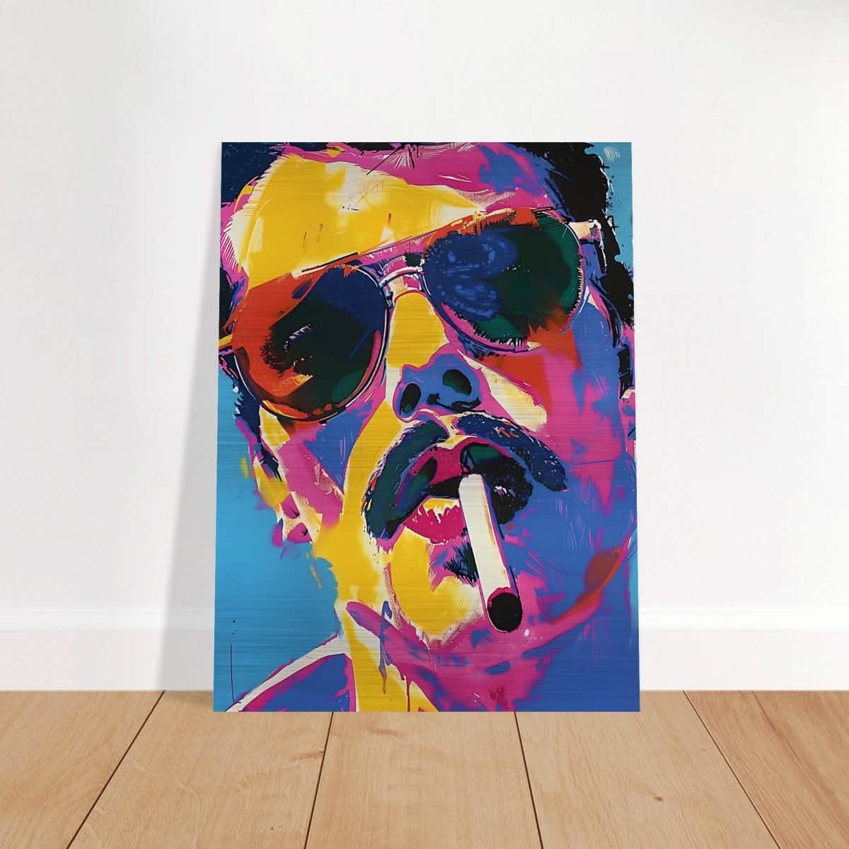 Da Vinci Pop Art Wall art | Freddie Mercury - Brushed Aluminum Print - 30x40 cm / 12x16″ -