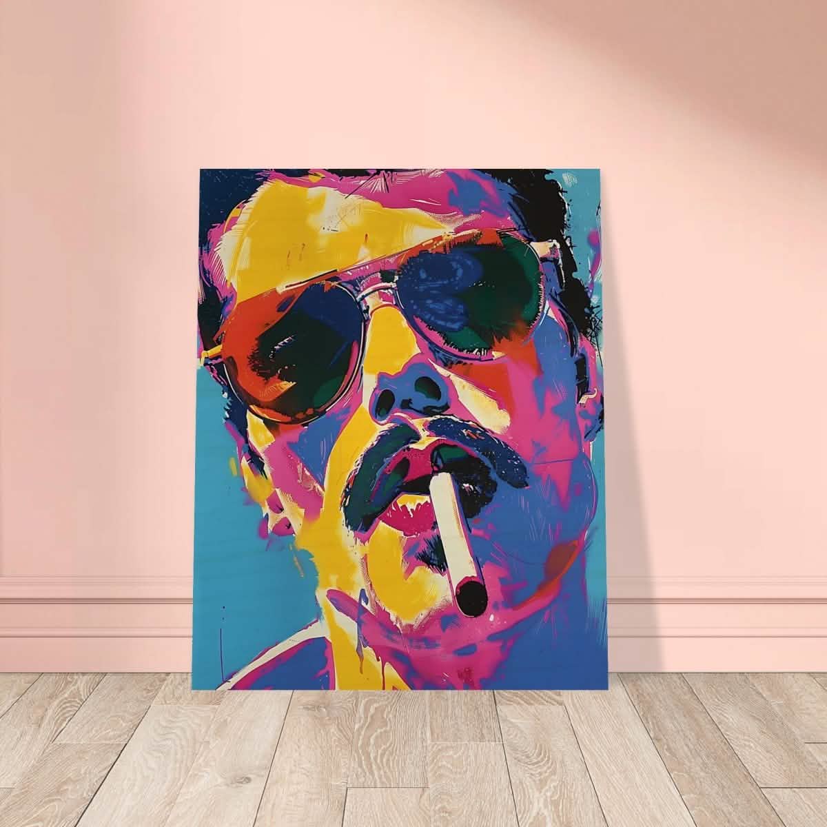 Da Vinci Pop Art Wall art | Freddie Mercury - Wood Prints - 40x50 cm / 16x20″ - 20 mm