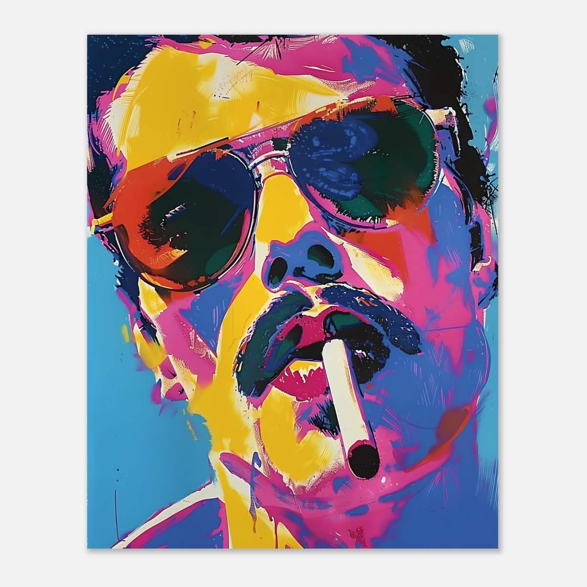 Da Vinci Pop Art Wall art | Freddie Mercury - Aluminum Print - 40x50 cm / 16x20″ -