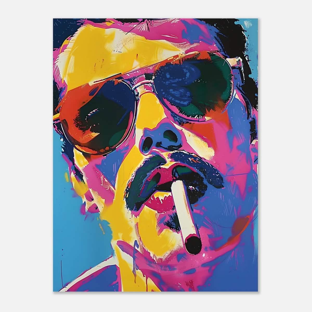 Da Vinci Pop Art Wall art | Freddie Mercury - Aluminum Print - 30x40 cm / 12x16″ -