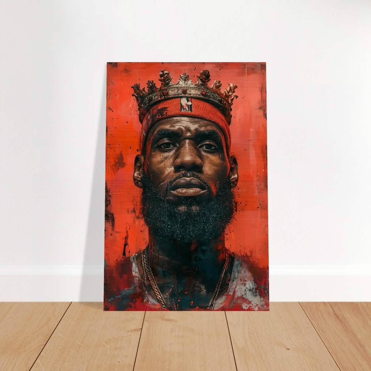 Da Vinci Pop Art Wall art | LeBron James Portrait Print - Brushed Aluminum Print - 50x75 cm / 20x30″ -