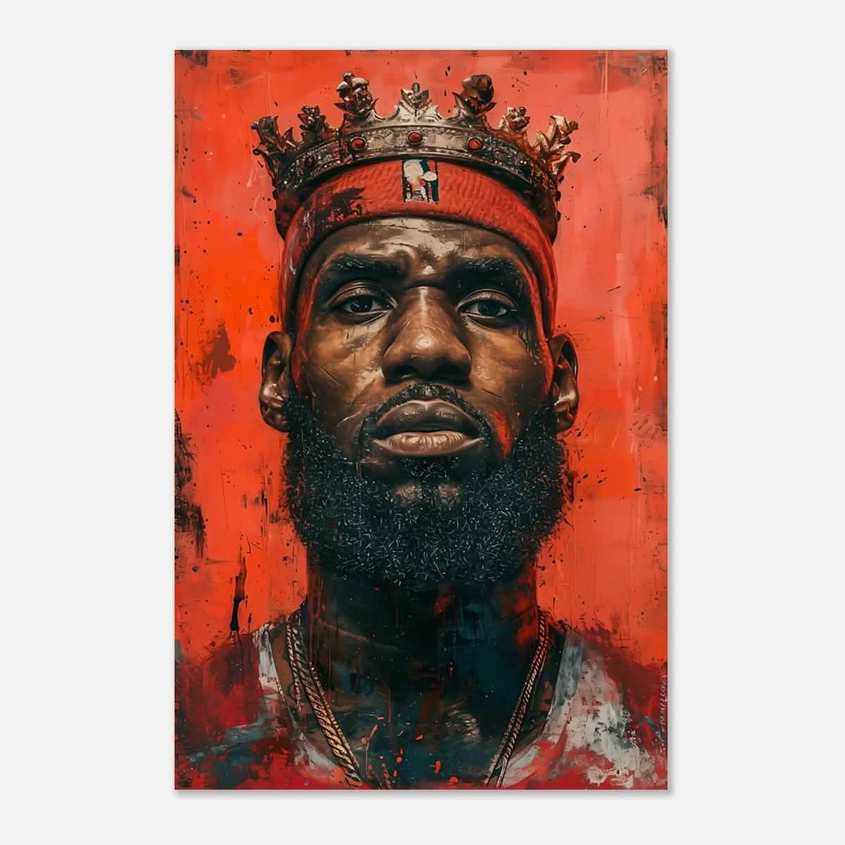 Da Vinci Pop Art Wall art | LeBron James Portrait Print - Aluminum Print - 50x75 cm / 20x30″ -
