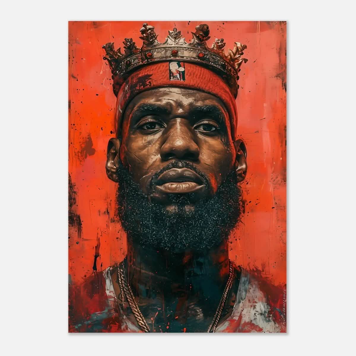 Da Vinci Pop Art Wall art | LeBron James Portrait Print - Aluminum Print - 70x100 cm / 28x40″ -