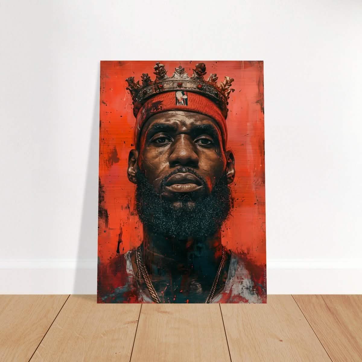 Da Vinci Pop Art Wall art | LeBron James Portrait Print - Brushed Aluminum Print - 70x100 cm / 28x40″ -