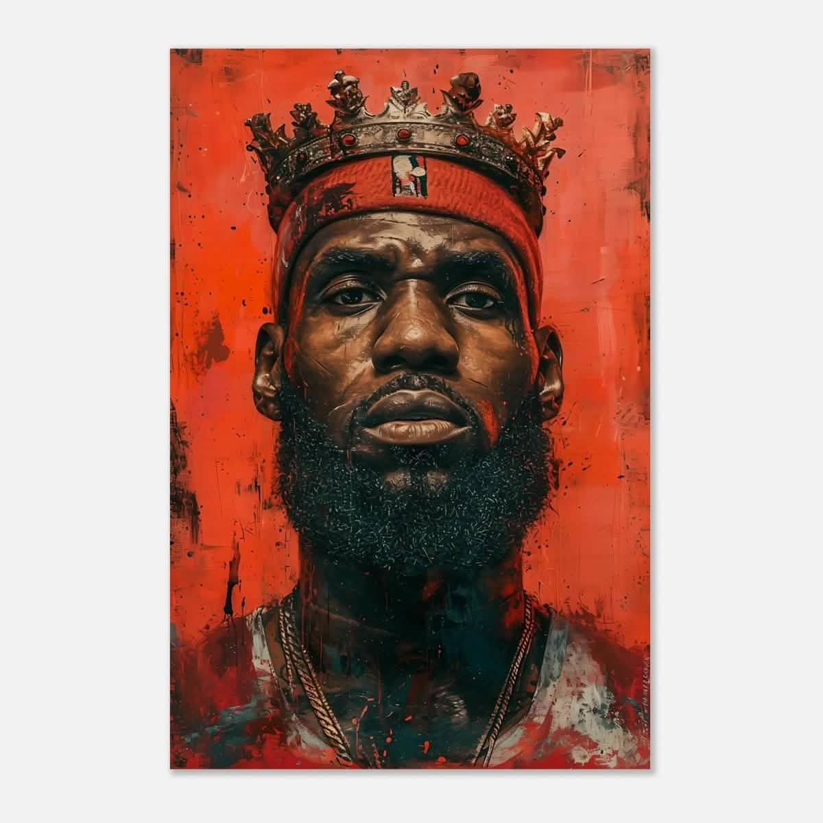 Da Vinci Pop Art Wall art | LeBron James Portrait Print - Wood Prints - 60x90 cm / 24x36″ - 20 mm