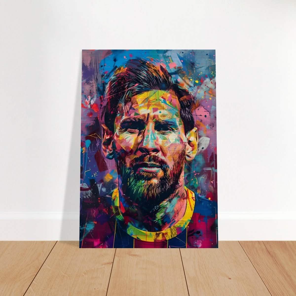 Da Vinci Pop Art Wall art | Lionel Messi - Brushed Aluminum Print - 70x100 cm / 28x40″ -