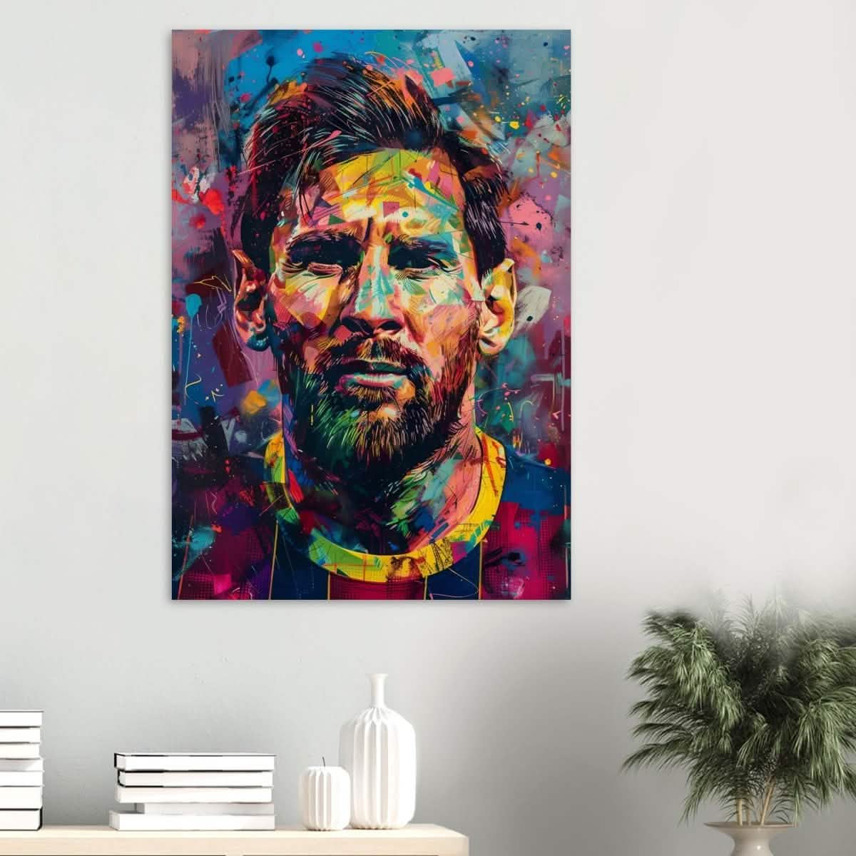 Da Vinci Pop Art Wall art | Lionel Messi - Wood Prints - 70x100 cm / 28x40″ - 20 mm