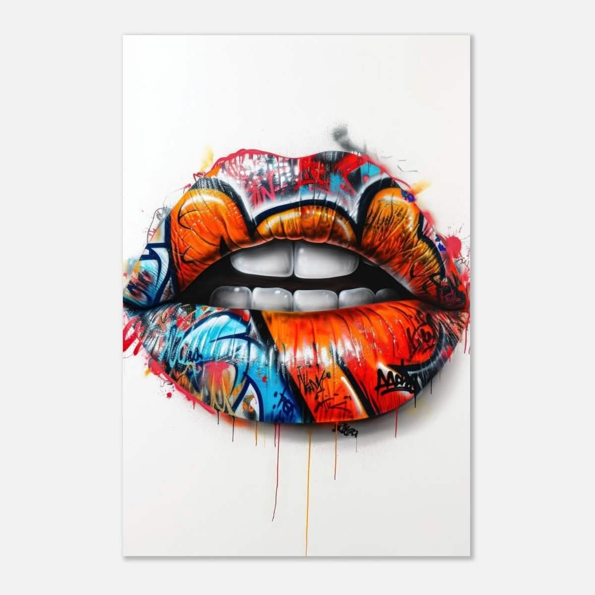 Da Vinci Pop Art Wall art | Lips - Aluminum Print - 30x45 cm / 12x18″ -