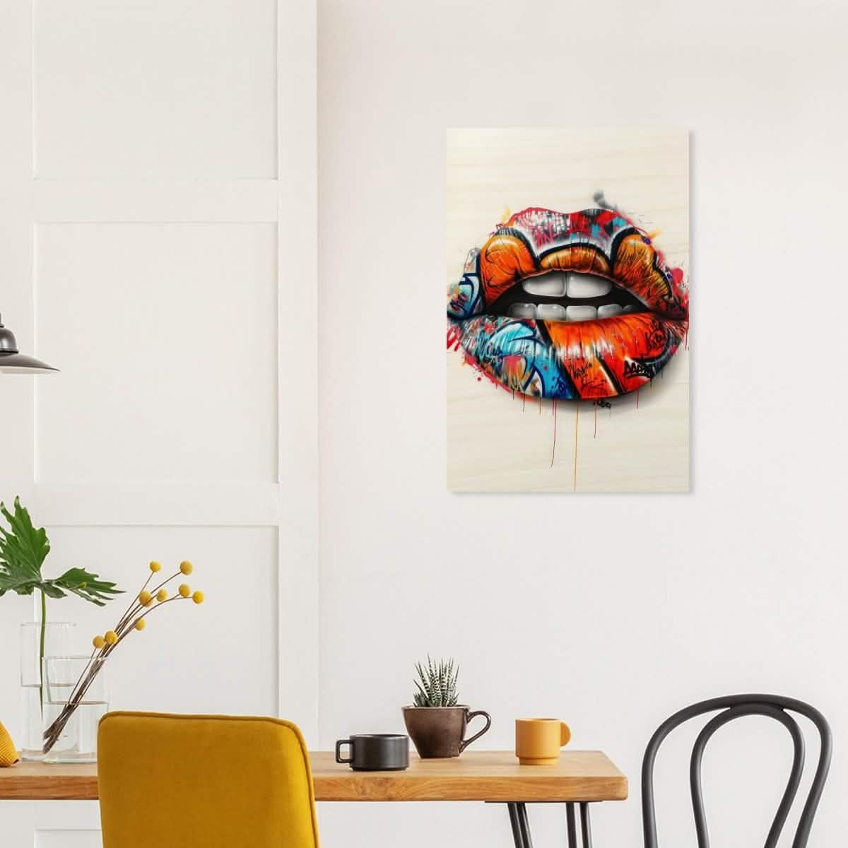 Da Vinci Pop Art Wall art | Lips - Wood Prints - 50x75 cm / 20x30″ - 10 mm