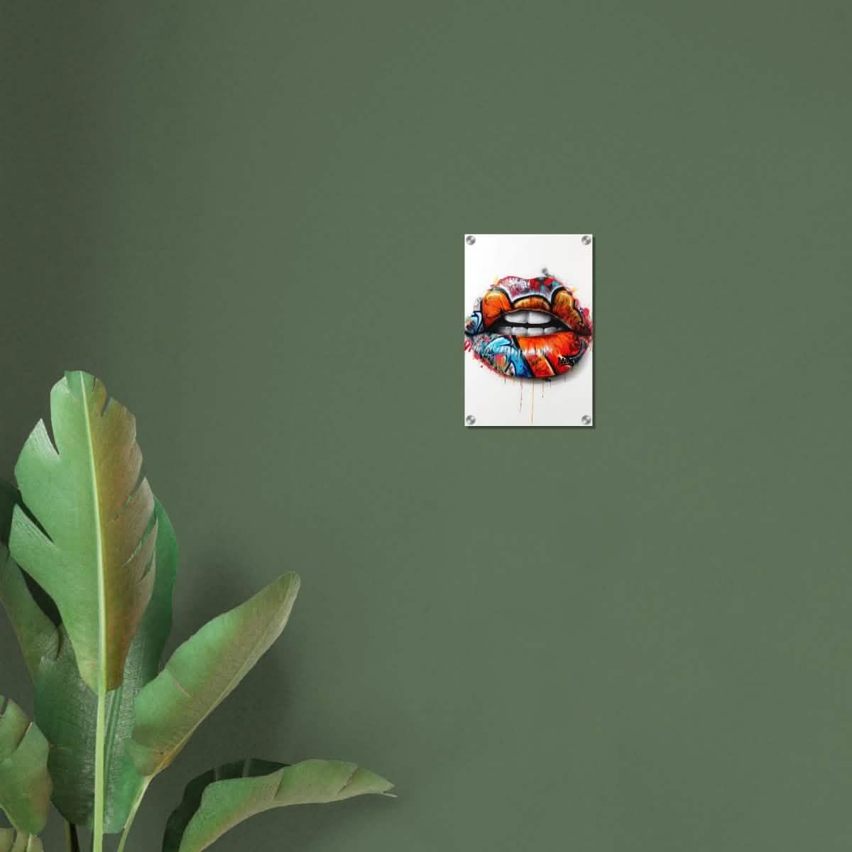 Da Vinci Pop Art Wall art | Lips - Acrylic Print - 30x45 cm / 12x18″ -