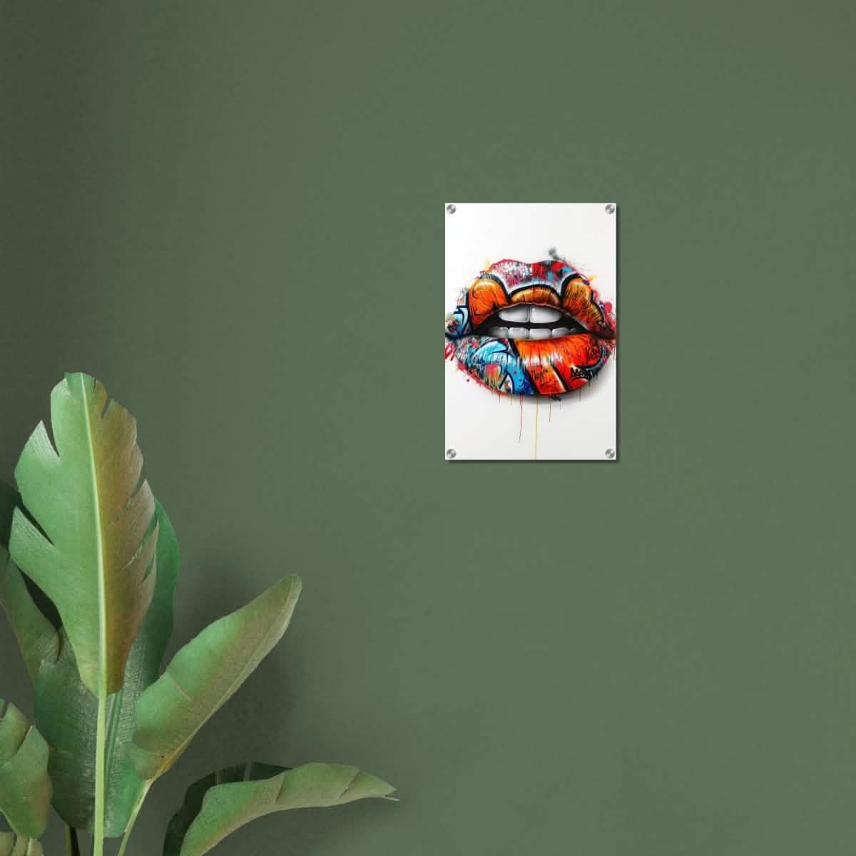 Da Vinci Pop Art Wall art | Lips - Acrylic Print - 40x60 cm / 16x24″ -