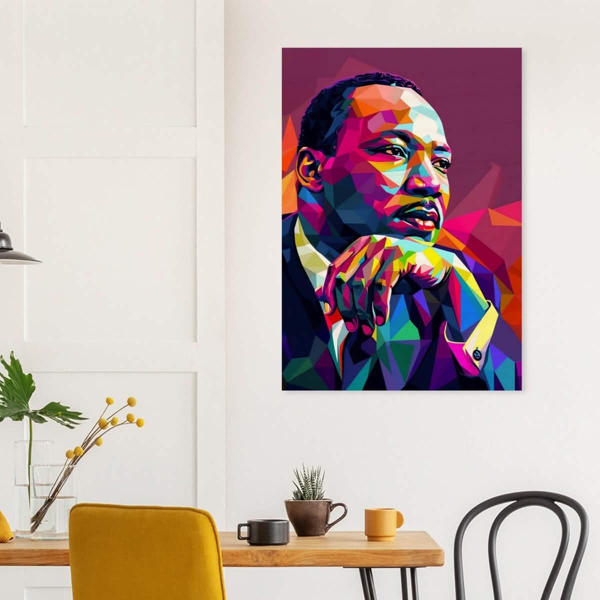 Da Vinci Pop Art Wall art | Martin Luther King Portrait Print - Wood Prints - 70x100 cm / 28x40″ - 20 mm