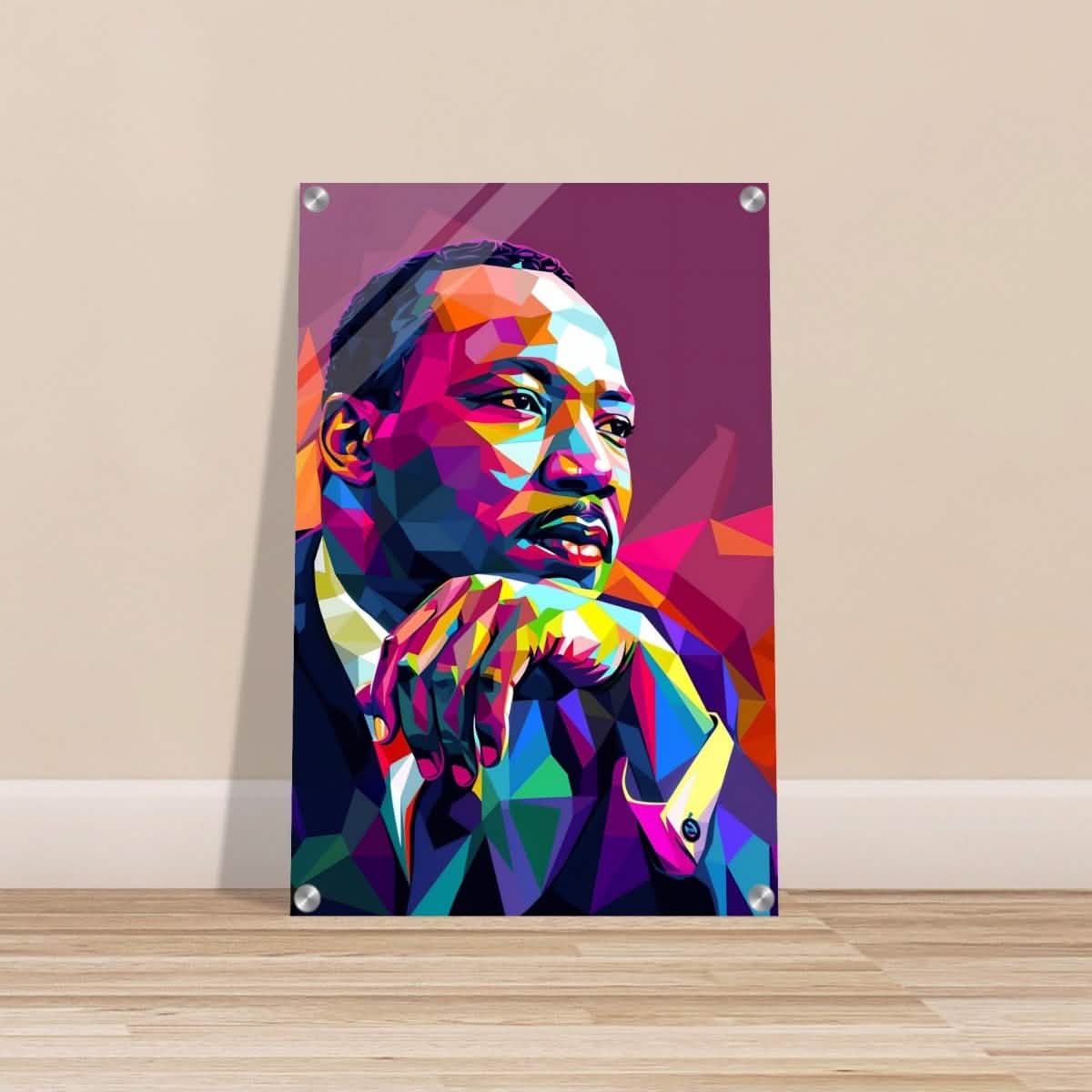 Da Vinci Pop Art Wall art | Martin Luther King Portrait Print - Acrylic Print - 40x60 cm / 16x24″ -