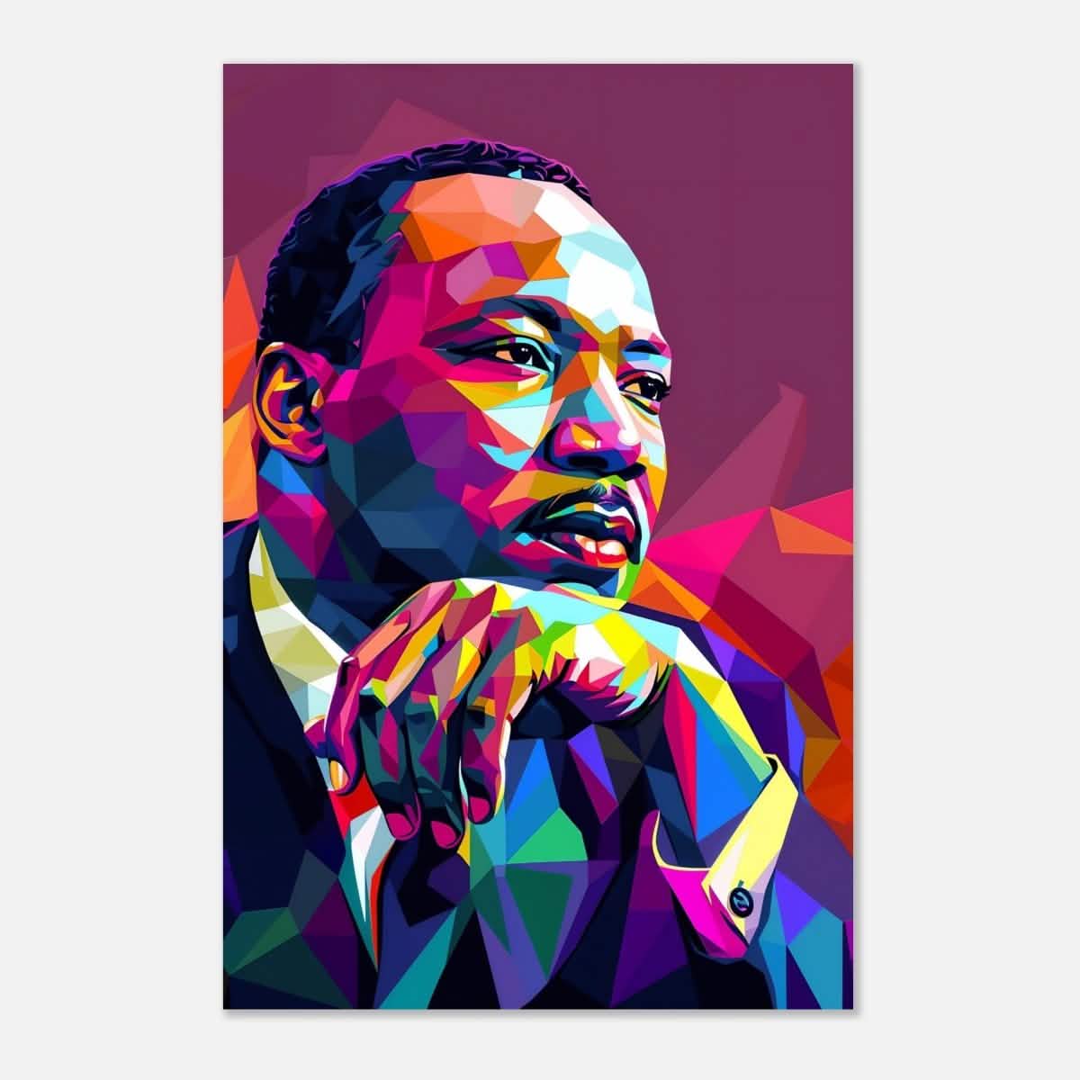 Da Vinci Pop Art Wall art | Martin Luther King Portrait Print - Aluminum Print - 40x60 cm / 16x24″ -
