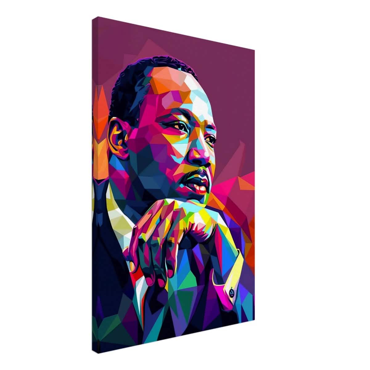 Da Vinci Pop Art Wall art | Martin Luther King Portrait Print - Canvas - 60x90 cm / 24x36″ - Thick