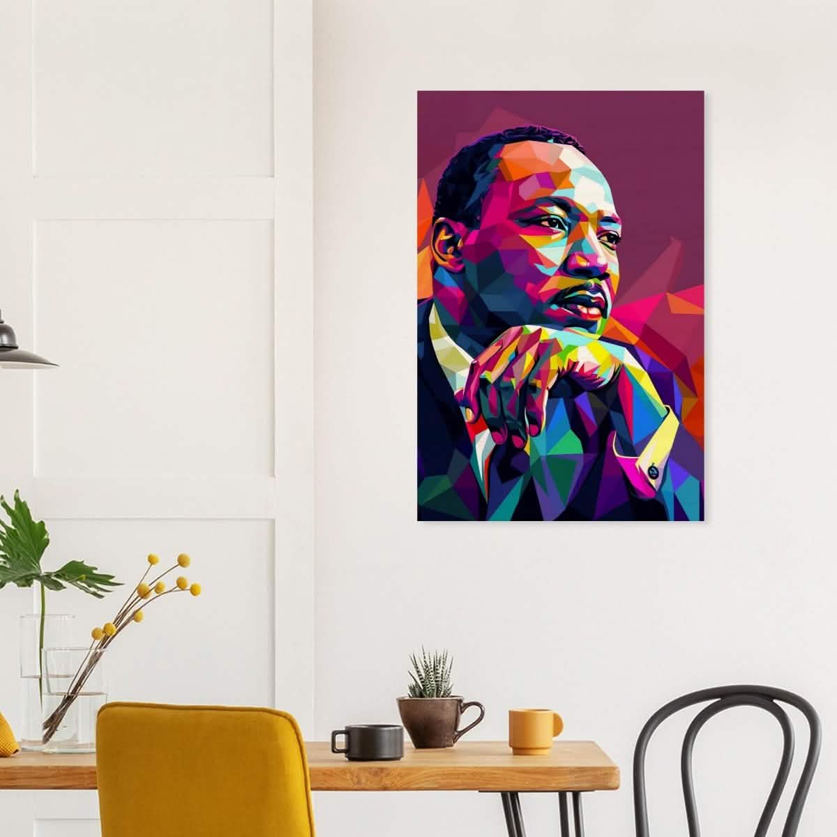 Da Vinci Pop Art Wall art | Martin Luther King Portrait Print - Wood Prints - 60x90 cm / 24x36″ - 10 mm