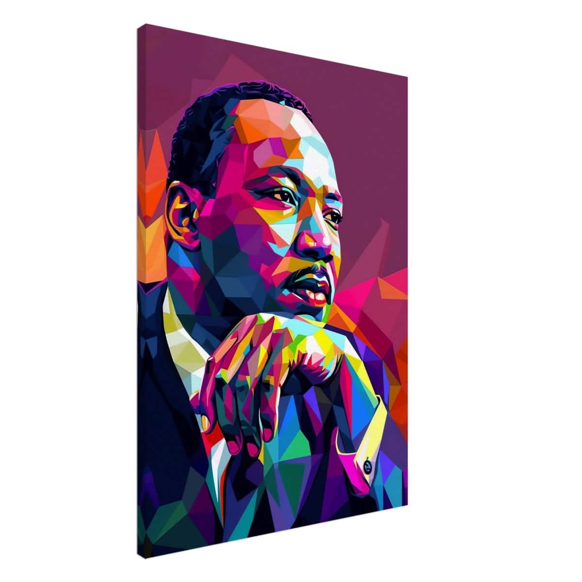 Da Vinci Pop Art Wall art | Martin Luther King Portrait Print - Canvas - 70x100 cm / 28x40″ - Thick