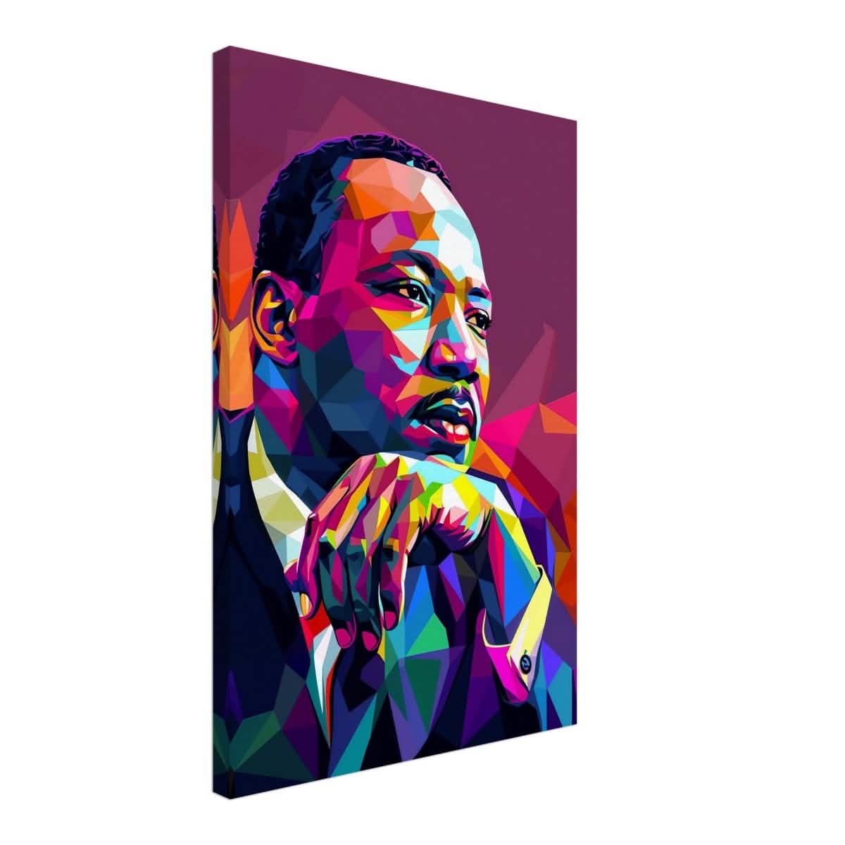 Da Vinci Pop Art Wall art | Martin Luther King Portrait Print - Canvas - 40x60 cm / 16x24″ - Slim