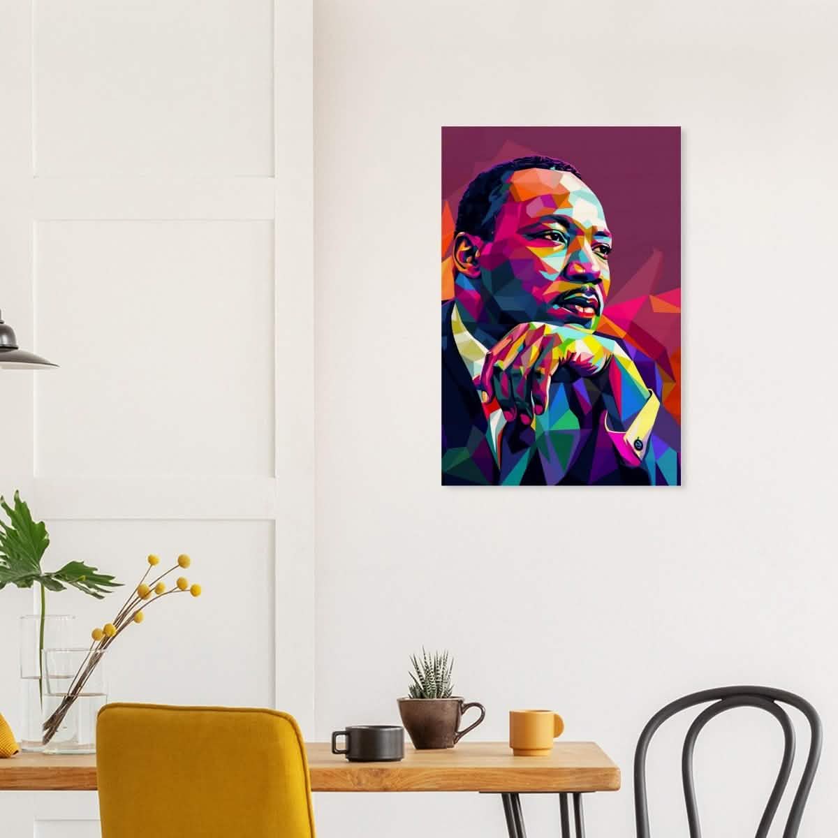 Da Vinci Pop Art Wall art | Martin Luther King Portrait Print - Wood Prints - 50x75 cm / 20x30″ - 20 mm