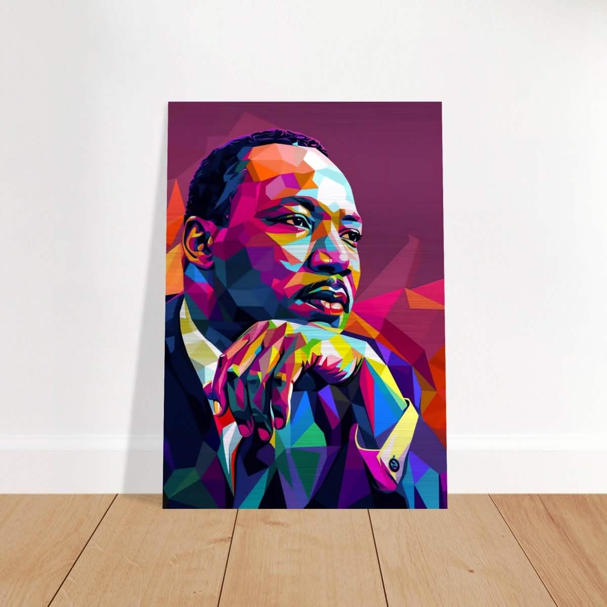 Da Vinci Pop Art Wall art | Martin Luther King Portrait Print - Brushed Aluminum Print - 70x100 cm / 28x40″ -