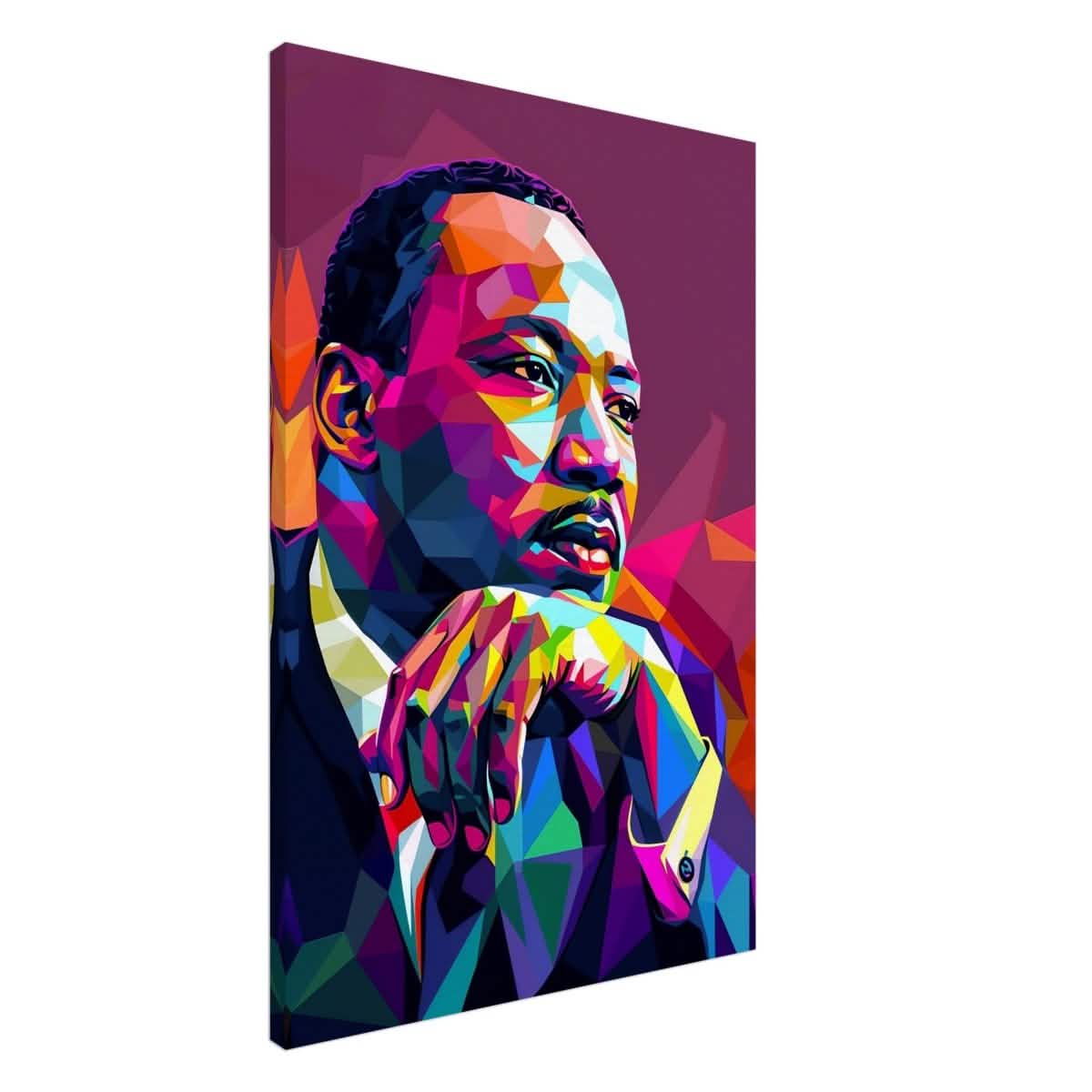 Da Vinci Pop Art Wall art | Martin Luther King Portrait Print - Canvas - 60x90 cm / 24x36″ - Slim