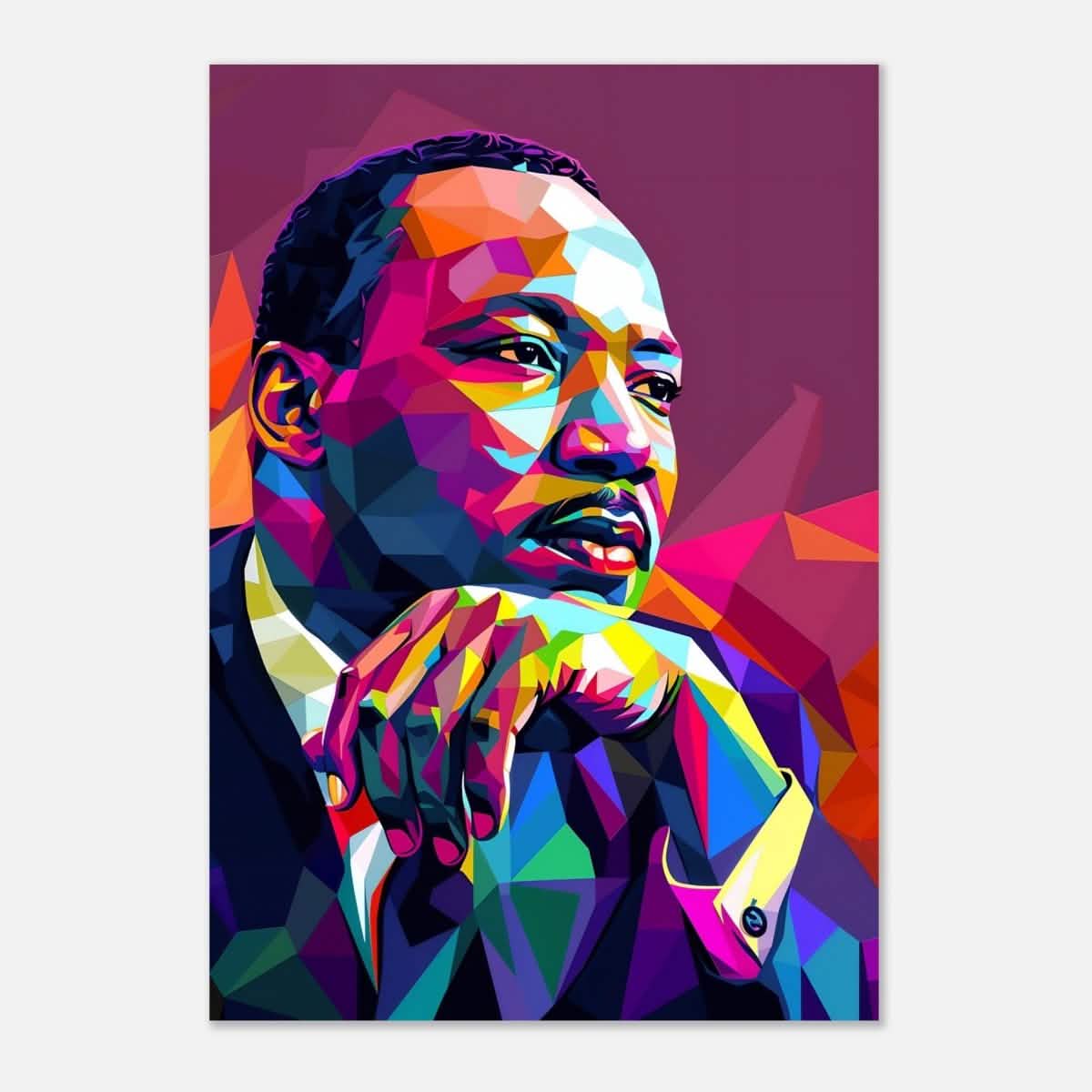 Da Vinci Pop Art Wall art | Martin Luther King Portrait Print - Aluminum Print - 70x100 cm / 28x40″ -