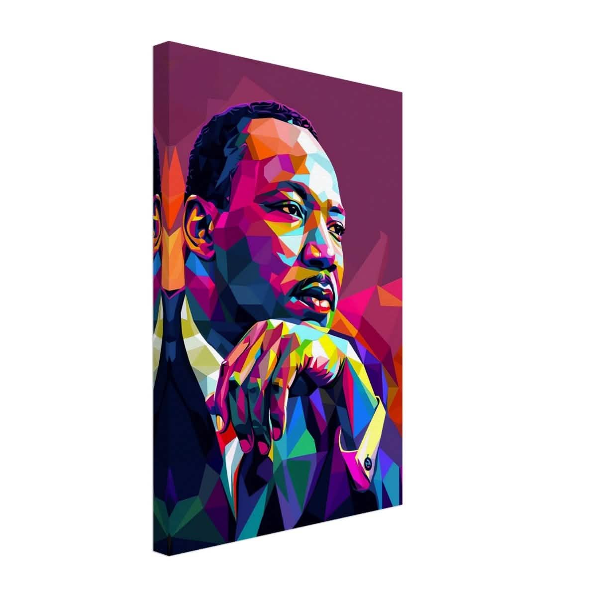 Da Vinci Pop Art Wall art | Martin Luther King Portrait Print - Canvas - 30x45 cm / 12x18″ - Slim