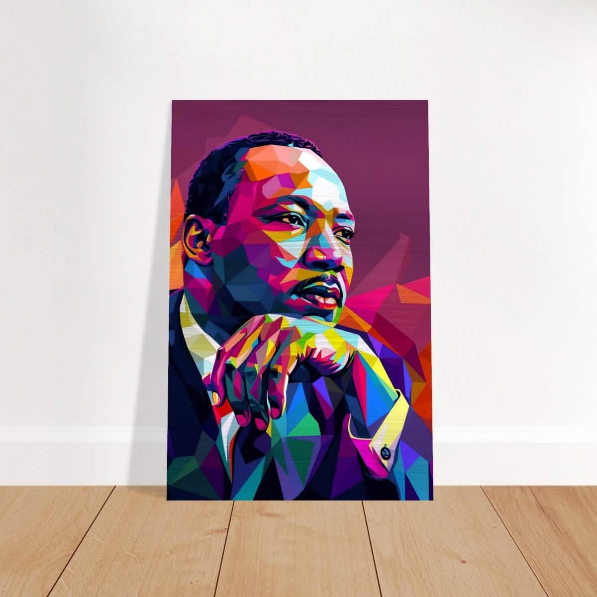 Da Vinci Pop Art Wall art | Martin Luther King Portrait Print - Brushed Aluminum Print - 40x60 cm / 16x24″ -