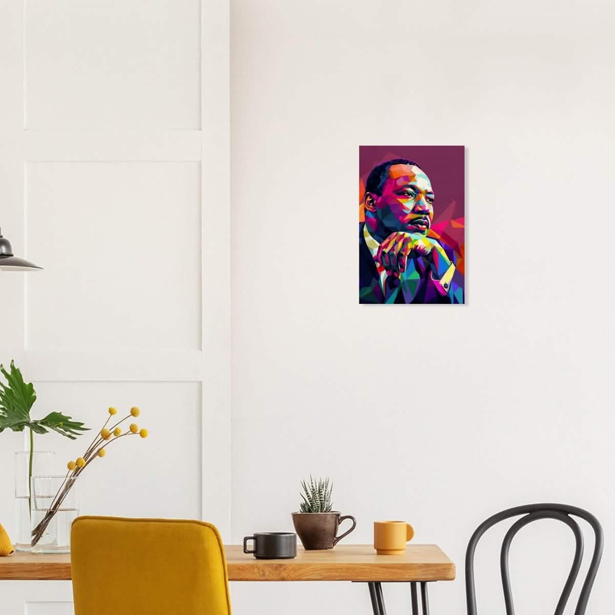 Da Vinci Pop Art Wall art | Martin Luther King Portrait Print - Wood Prints - 30x45 cm / 12x18″ - 10 mm