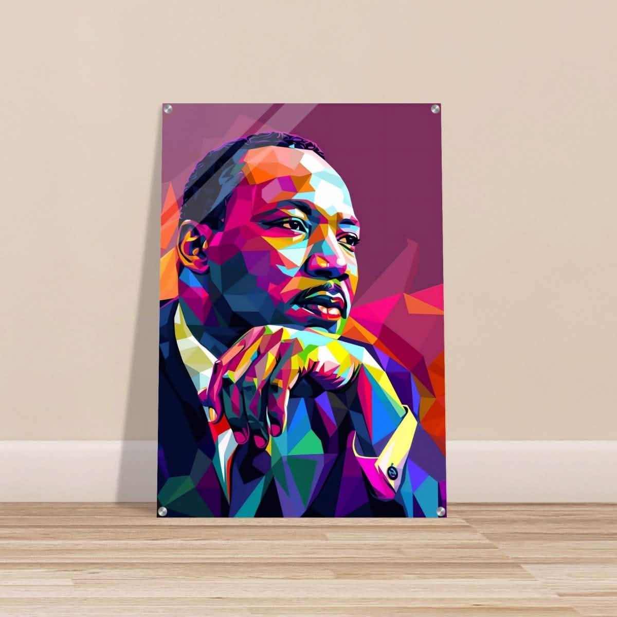 Da Vinci Pop Art Wall art | Martin Luther King Portrait Print - Acrylic Print - 70x100 cm / 28x40″ -