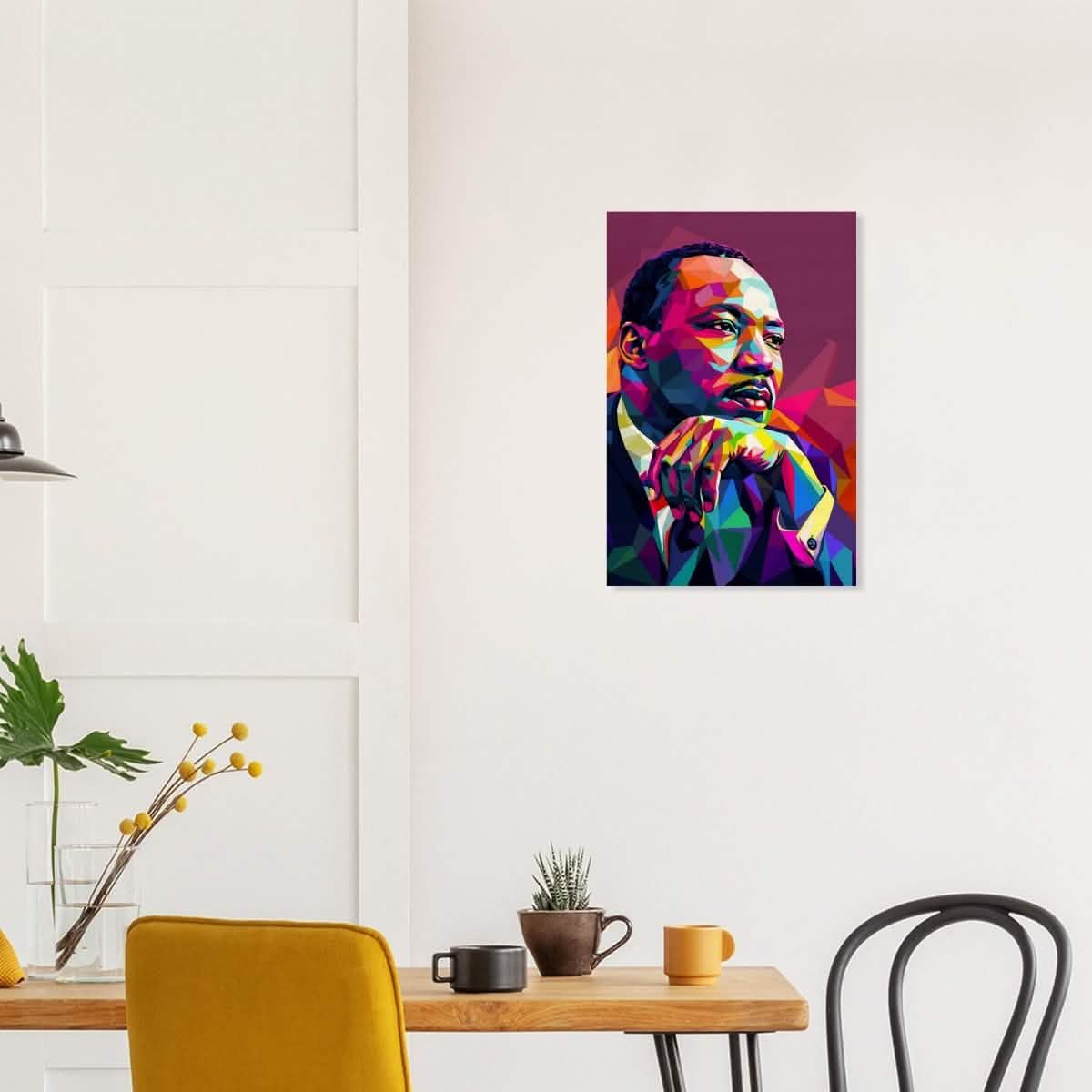 Da Vinci Pop Art Wall art | Martin Luther King Portrait Print - Wood Prints - 40x60 cm / 16x24″ - 20 mm