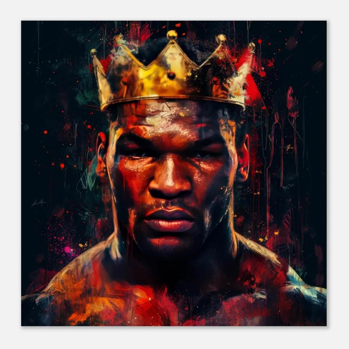 Da Vinci Pop Art Wall Art | Mike Tyson - Aluminum Print - 50x50 cm / 20x20″ -