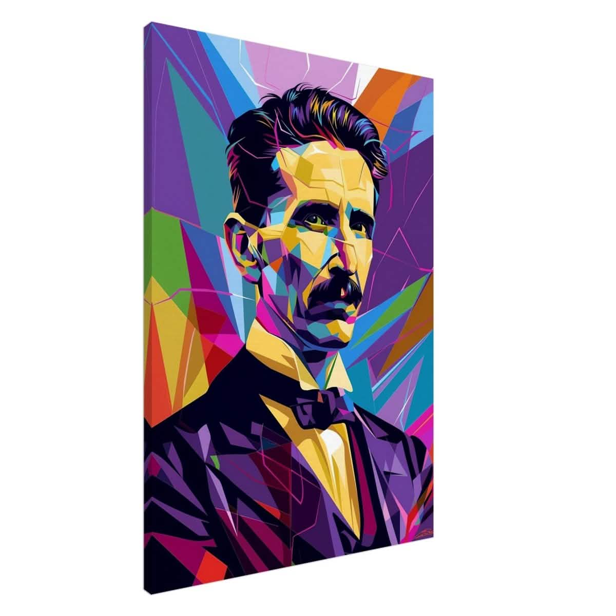 Da Vinci Pop Art Wall Art | Nikola Tesla - Canvas - 70x100 cm / 28x40″ - Slim