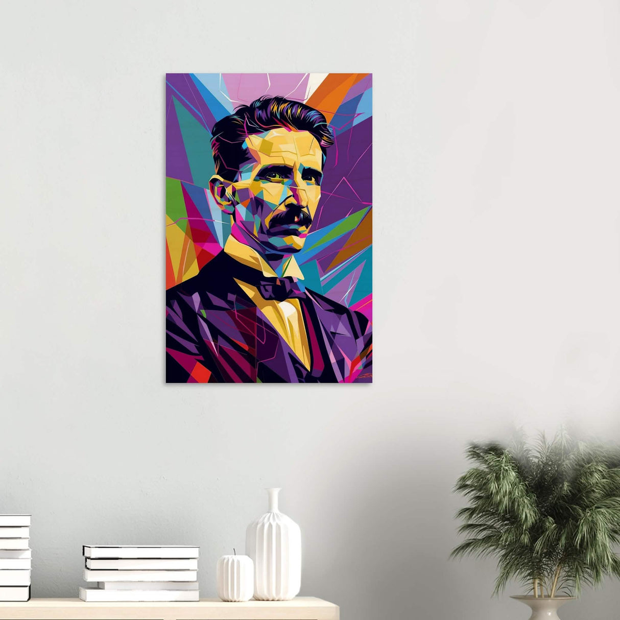 Da Vinci Pop Art Wall Art | Nikola Tesla - Wood Prints - 50x75 cm / 20x30″ - 20 mm