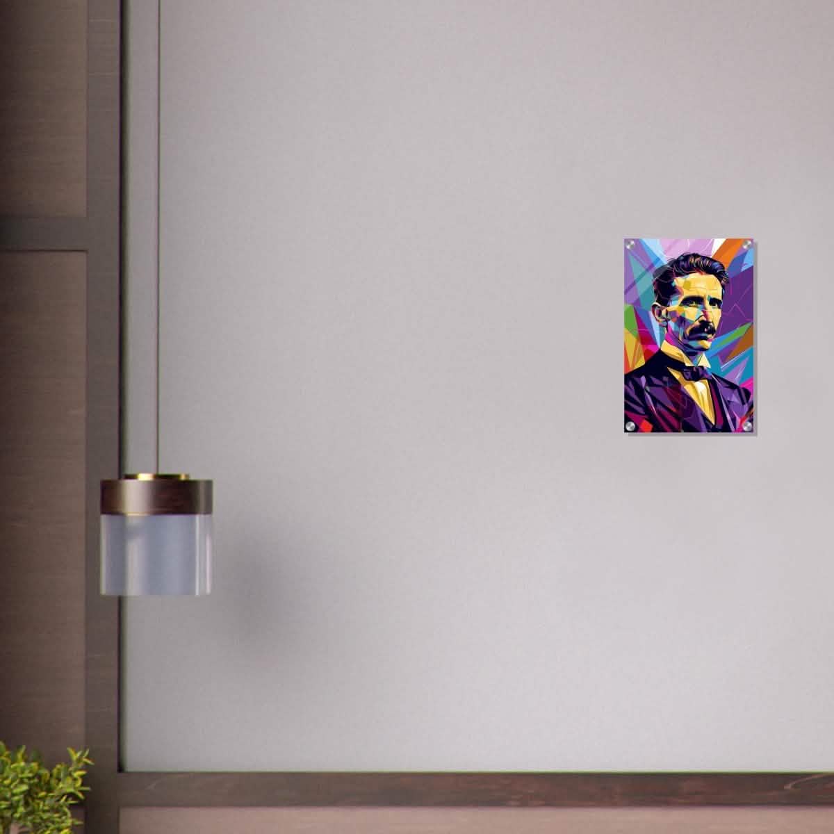 Da Vinci Pop Art Wall Art | Nikola Tesla - Acrylic Print - 30x45 cm / 12x18″ -
