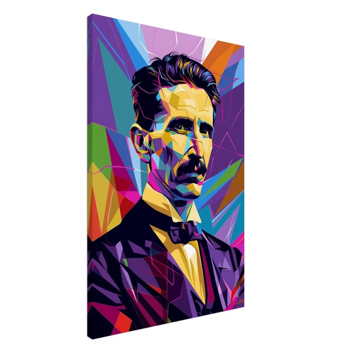 Da Vinci Pop Art Wall Art | Nikola Tesla - Canvas - 60x90 cm / 24x36″ - Slim