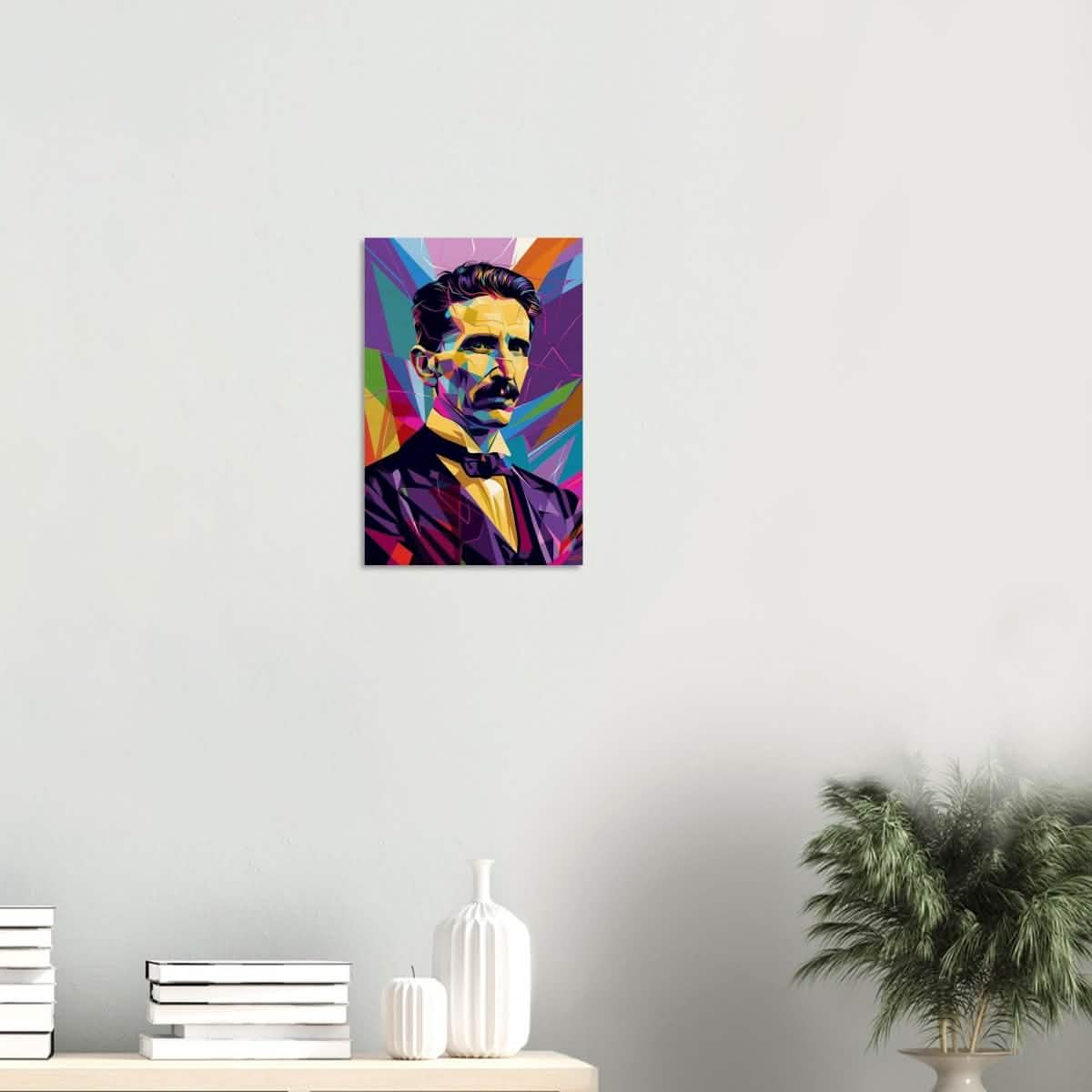 Da Vinci Pop Art Wall Art | Nikola Tesla - Wood Prints - 30x45 cm / 12x18″ - 10 mm