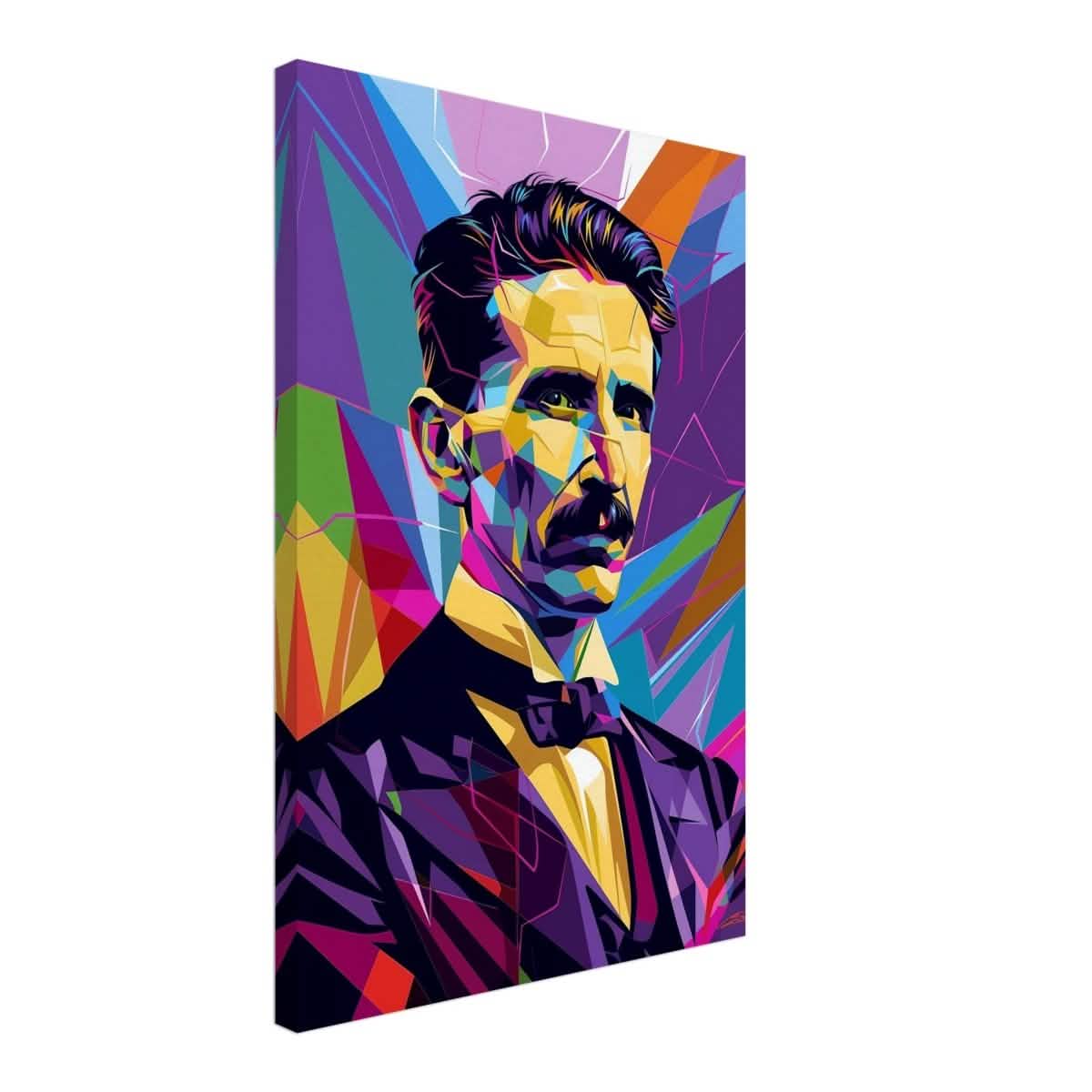 Da Vinci Pop Art Wall Art | Nikola Tesla - Canvas - 40x60 cm / 16x24″ - Slim