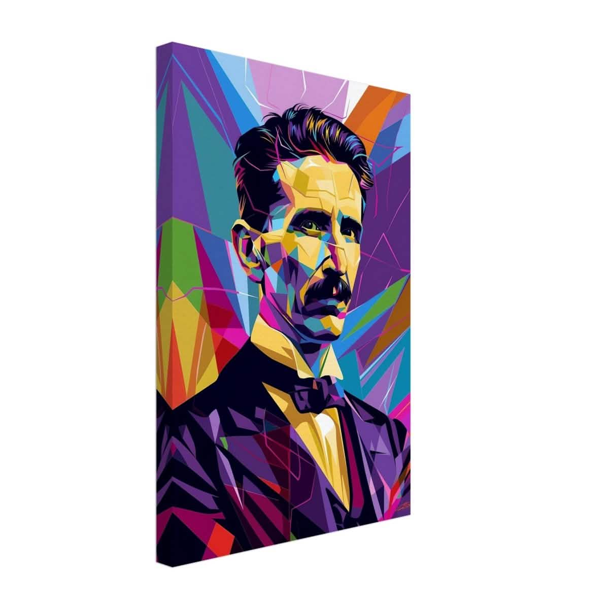 Da Vinci Pop Art Wall Art | Nikola Tesla - Canvas - 30x45 cm / 12x18″ - Slim