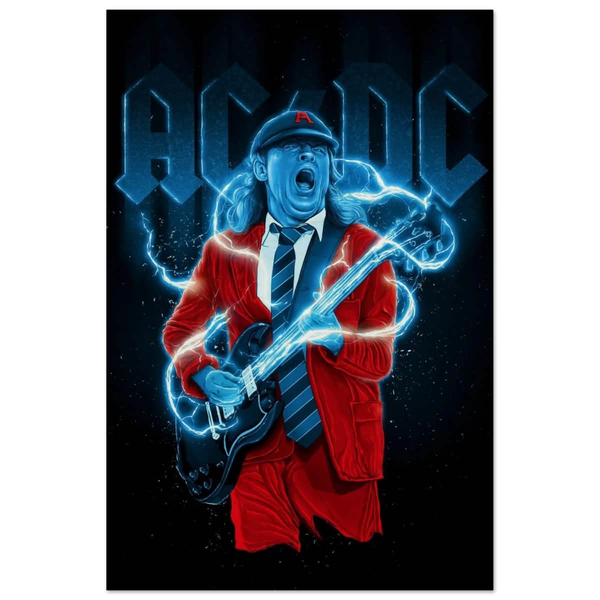 Da Vinci Pop Art Wall art print | AC/DC - Wood Prints - 50x75 cm / 20x30″ -