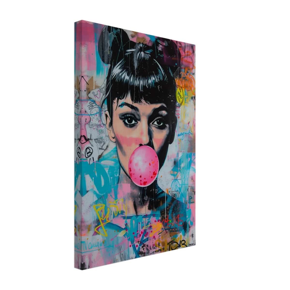 Da Vinci Pop Art Wall art print | Audrey Hepburn - Canvas - 30x45 cm / 12x18″ -