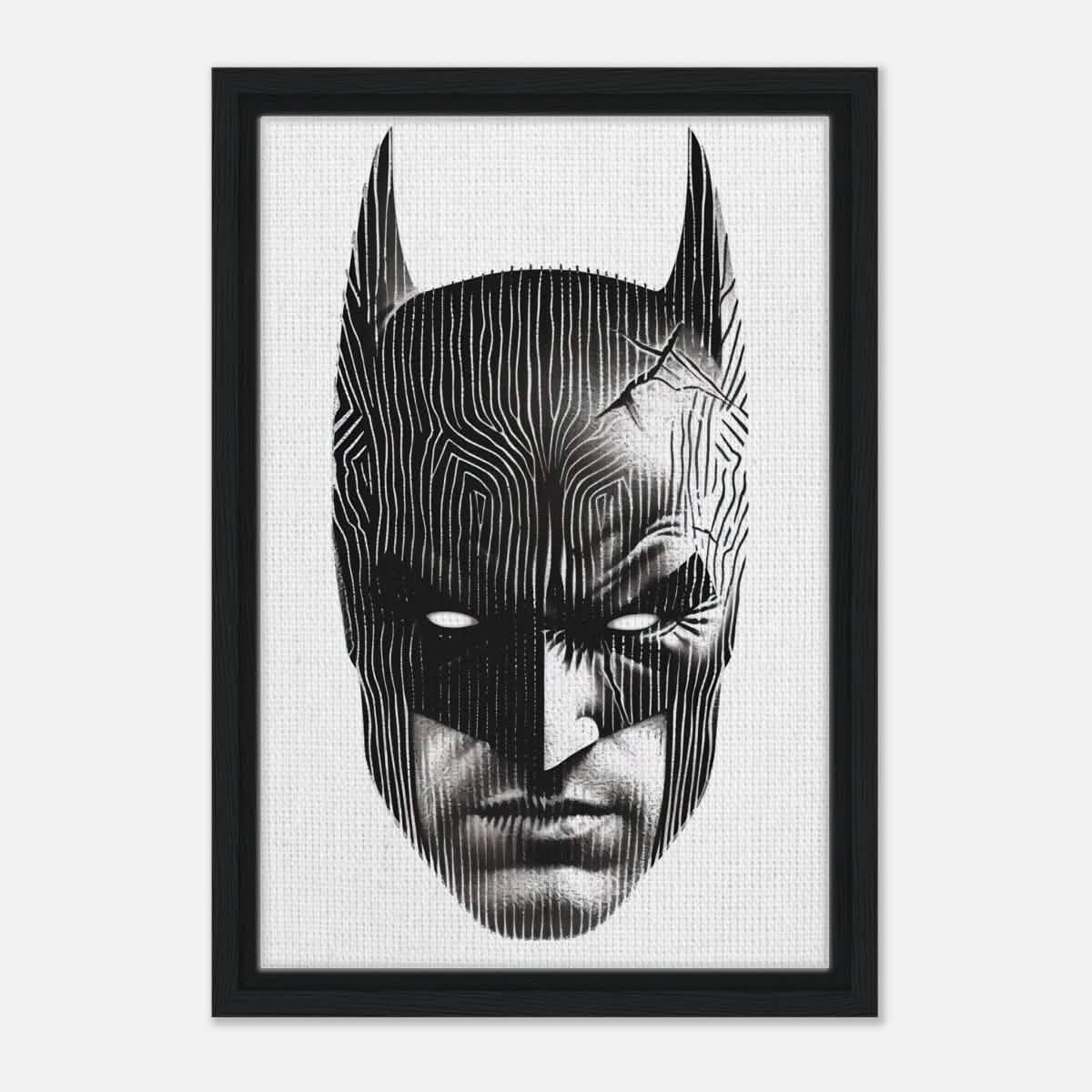 Da Vinci Pop Art Wall art print | Batman - Framed Canvas - 30x45 cm / 12x18″ - Black frame