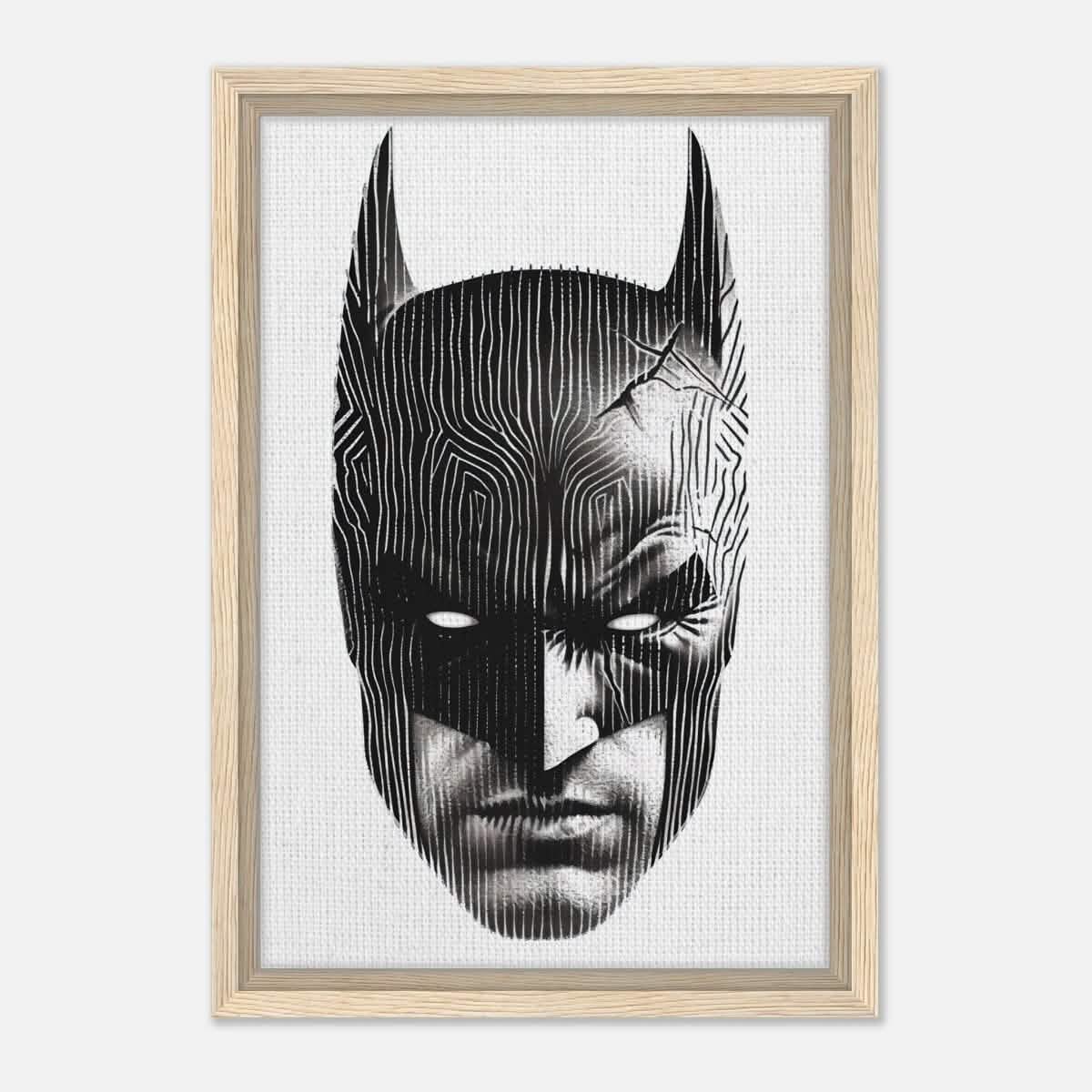 Da Vinci Pop Art Wall art print | Batman - Framed Canvas - 30x45 cm / 12x18″ - Wood frame