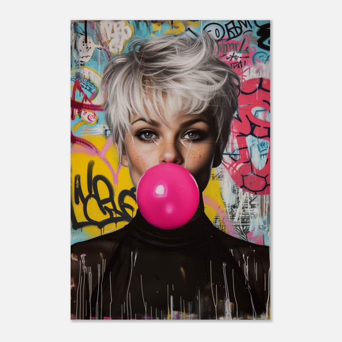 Da Vinci Pop Art Wall art print | Brigitte Bardot - Aluminum Print - 40x60 cm / 16x24″ -