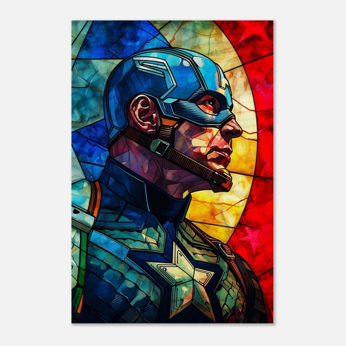 Da Vinci Pop Art Wall art Print | Captain America | Avengers - Wood Prints - 30x45 cm / 12x18″ -