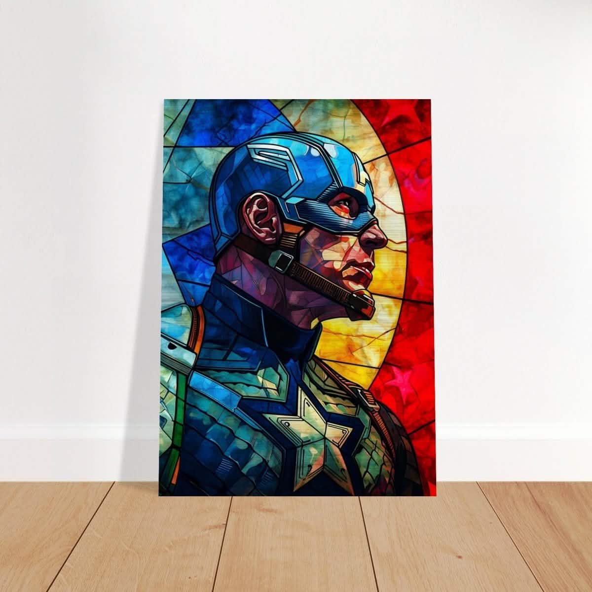 Da Vinci Pop Art Wall art Print | Captain America | Avengers - Brushed Aluminum Print - 70x100 cm / 28x40″ -