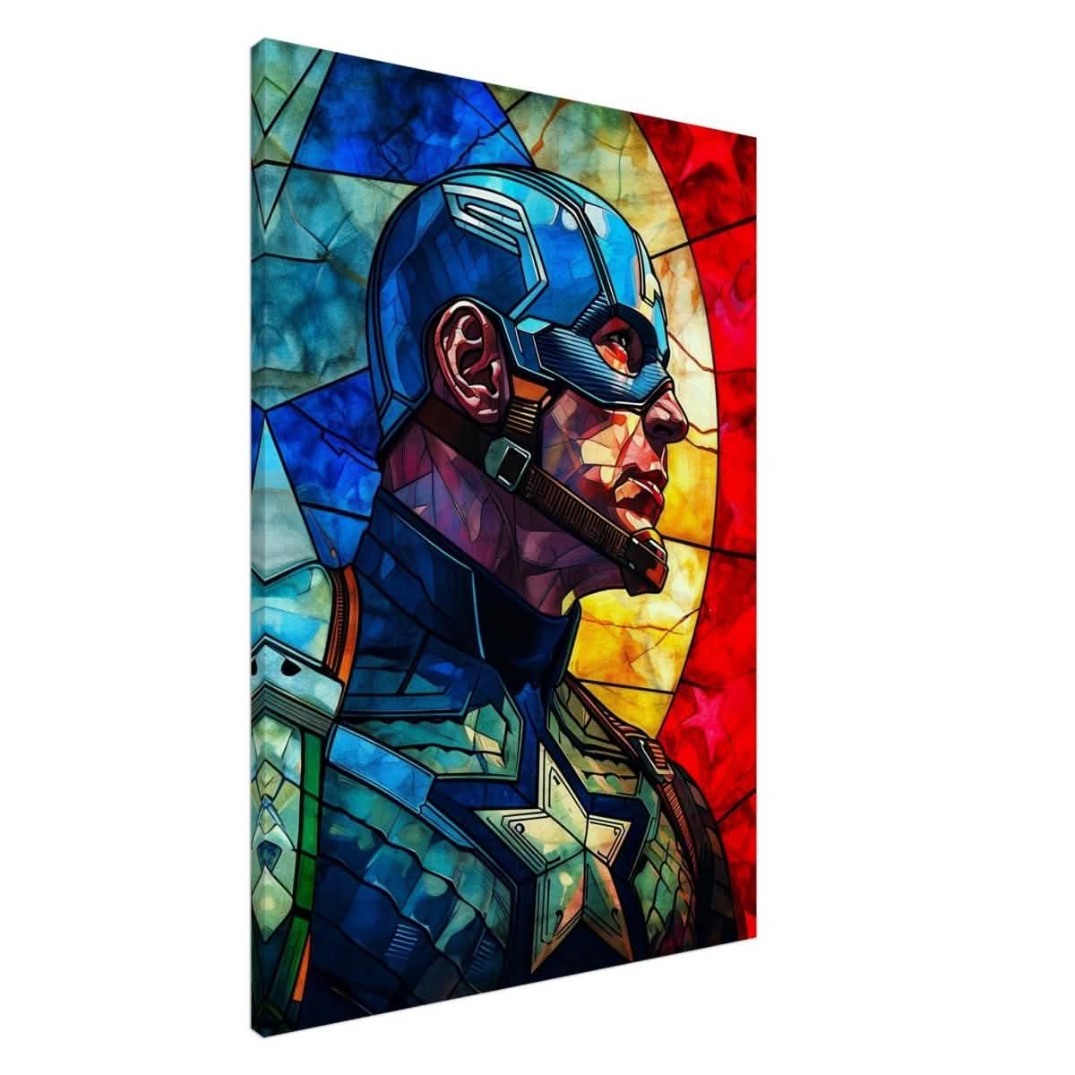 Da Vinci Pop Art Wall art Print | Captain America | Avengers - Canvas - 70x100 cm / 28x40″ -