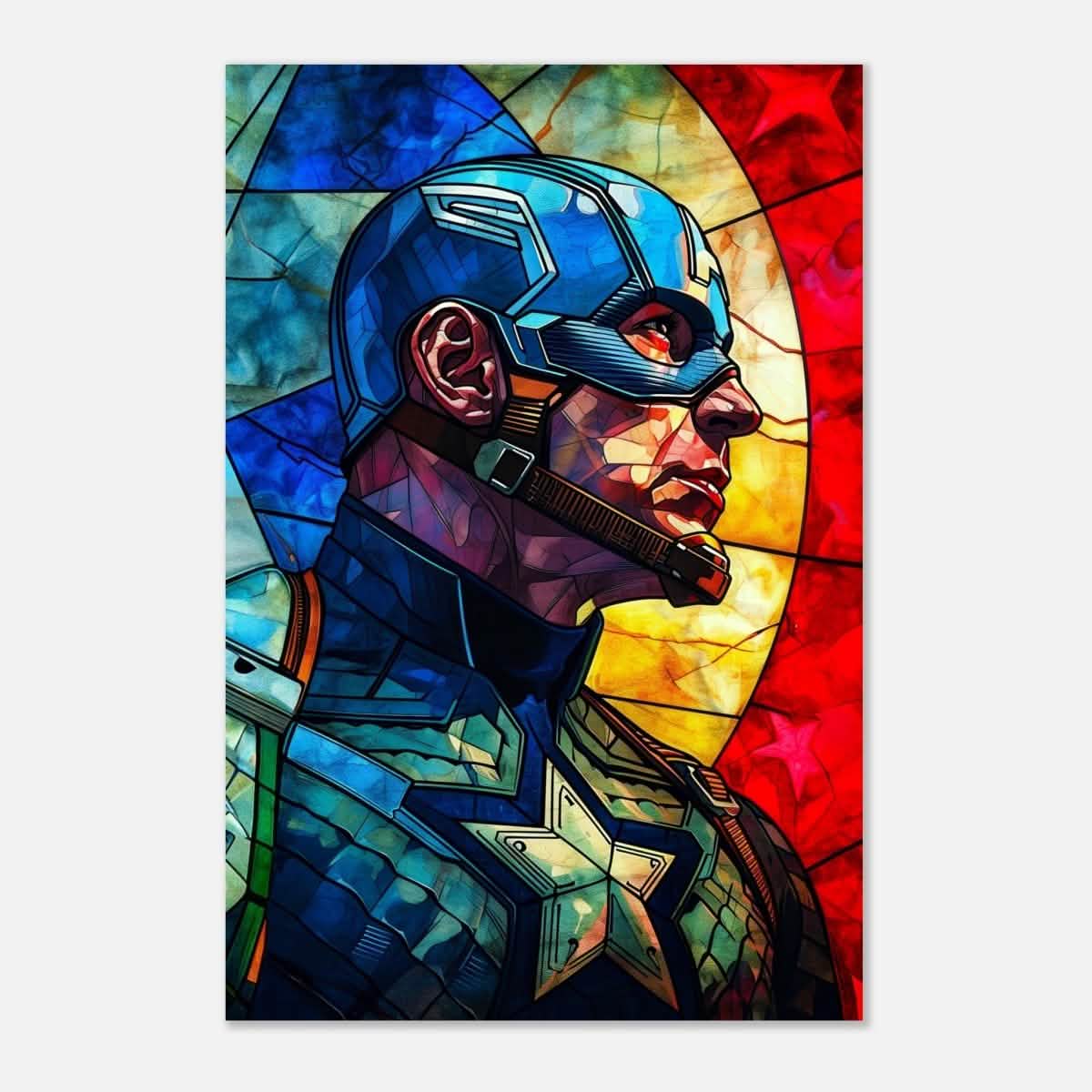 Da Vinci Pop Art Wall art Print | Captain America | Avengers - Aluminum Print - 30x45 cm / 12x18″ -