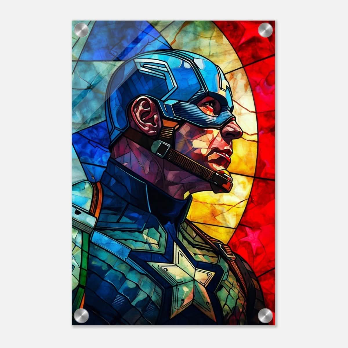 Da Vinci Pop Art Wall art Print | Captain America | Avengers - Acrylic Print - 30x45 cm / 12x18″ -