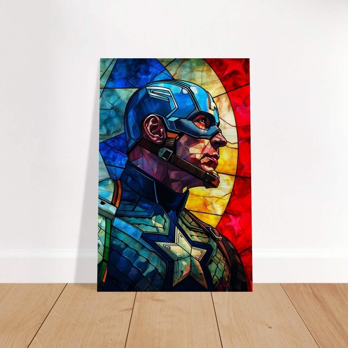 Da Vinci Pop Art Wall art Print | Captain America | Avengers - Brushed Aluminum Print - 50x75 cm / 20x30″ -